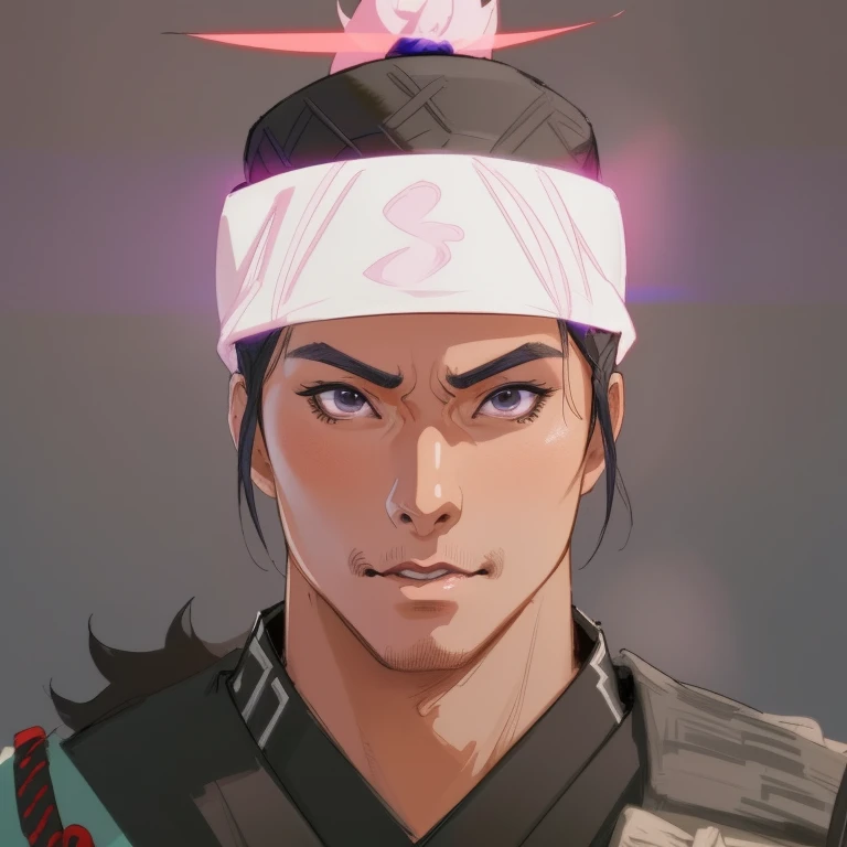 there is a pretty man with a black straw hat, anime character, 8k, anime style, close up character, character close up, portrait of a samurai, ninja warrior, anime character, character close-up, attractive anime face, unreal engine character art, male character, k pop,