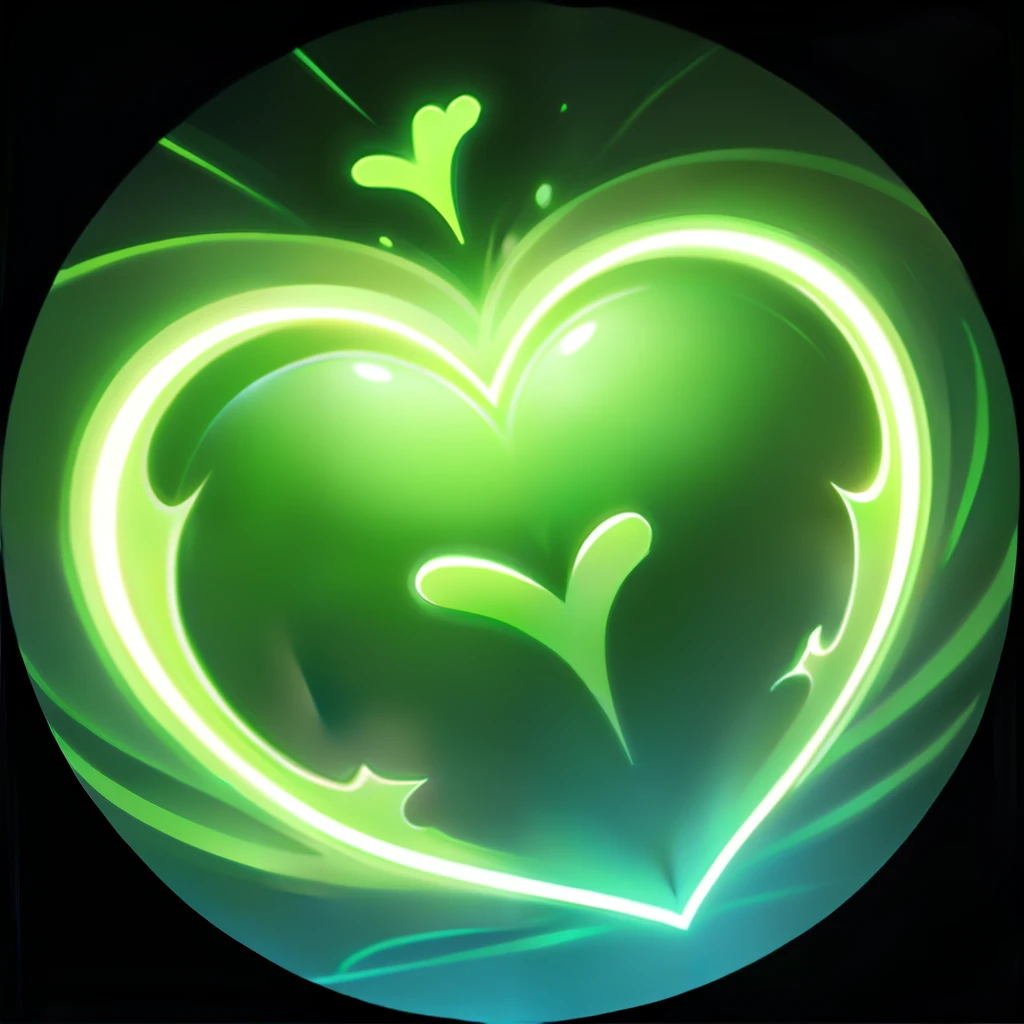 tmasterpiece、top-quality、Best quality at best、offcial art、Beauty and aesthetics：1.2、8K、Best quality at best、tmasterpiece：1.2、Game Icon Institute、Skill icon、green color，heart-shaped，healing skills