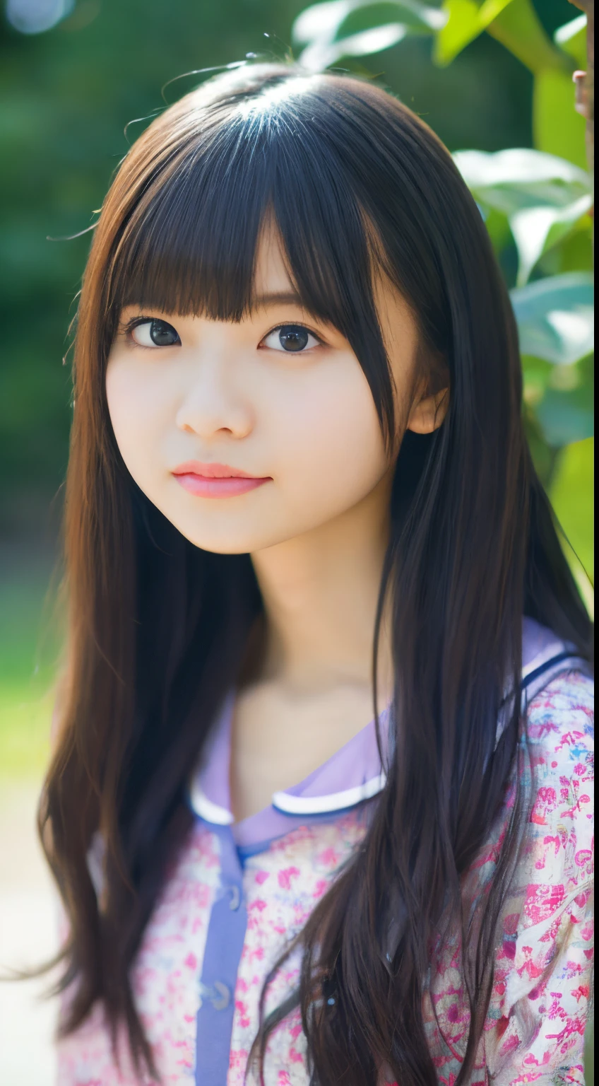 masutepiece, Best Quality, 8K, sixteen years old, Teen, Raw photo, absurderes, award winning portrait, ssmile, Solo, Idol face, violaceaess, gardeniass, Delicate girl, Upper body, Digital SLR, Looking at Viewer, Candid, Sophisticated, zora々Right, Thin arms, Professional Lighting, Film grain, chromatic abberation, (Eyes and faces with detailed:1.0), (Bokeh:1.1), Japanese high school girl、student clothes、in the bed room、Cute pajamas at summer, wet,
