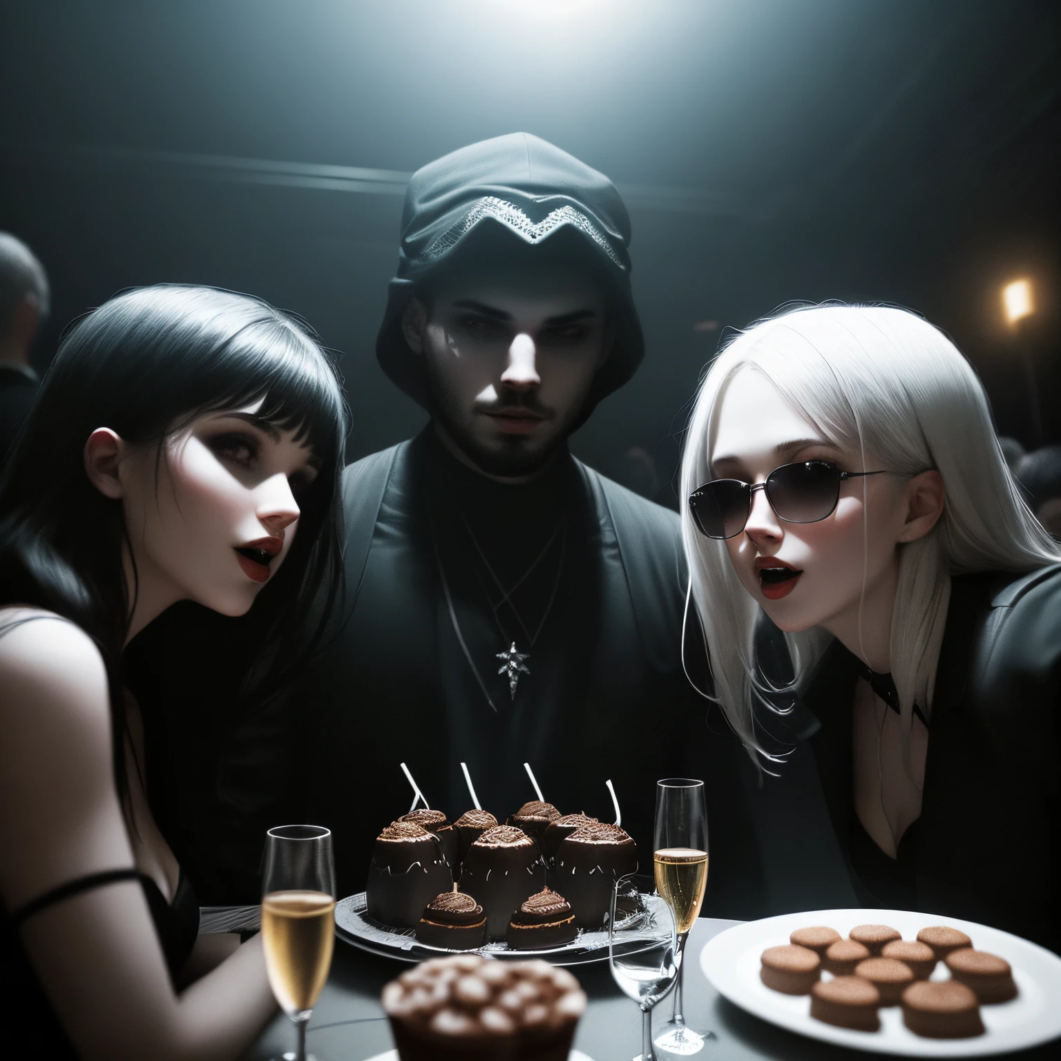 Party with a dark atmosphere with shady people