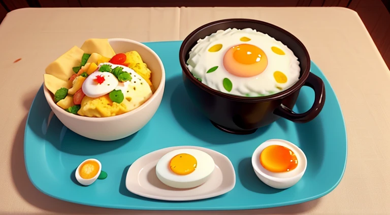 Soft-boiled omelet rice、Omurice、fried egg、boiled egg、ketchup、Omurice、ketchup rice