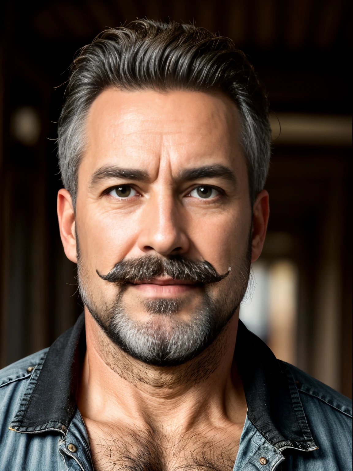 male, 50, beard, moustache