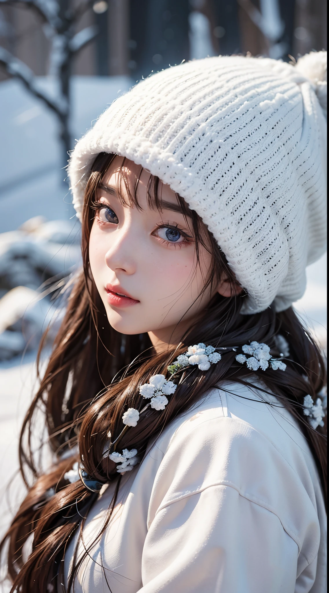 Beautiful woman、Kawaii Woman、About 20 years old、A detailed face、Detailed eyes、Detailed skin、detailed hairs、super realistic picture quality、An ultra-high picture quality、8K、Hokkaido、snowscape、Slopes、take me skiing、Tomoyo Harada、