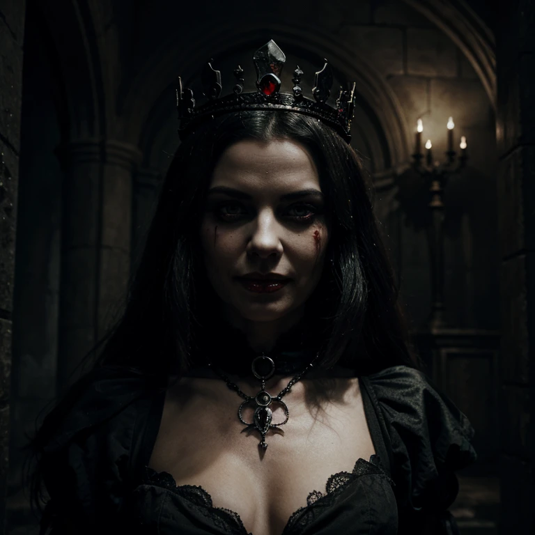 Bloody Queen evil smile dark and gothic atmosphere