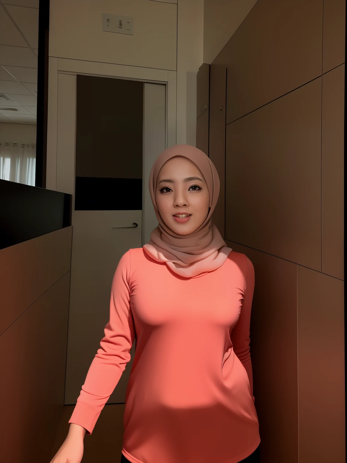 HIJAB MALAY GIRL,, IMF as a good Guy, TECHNOLGY, AI, futuristic, blockchain, International Monetary Fund, (MATRIX WORLD), ((look In front at the camera and open your mouth)).