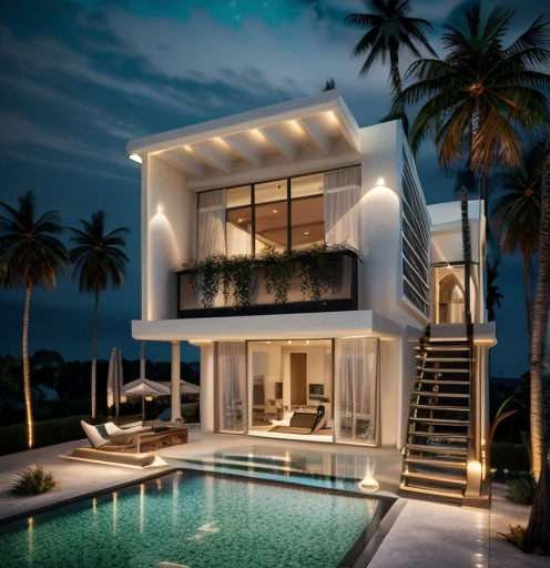 Luxurious villa, modern style