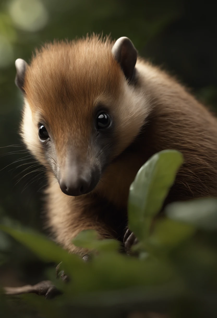 (CBZBB:1.25), ((anteater)),Czhcute, Small, baby, Beautiful, Fantasy art, deviant art, trending artstation, Digital Art, Detailed, Realistic, humanoid, character, tiny, Cinematic shot, cinematic portrait of a squirrel, cute character, looks like an anteater,真实感, Realism, tmasterpiece, Brad Jongsan walks in the jungle (Night of the Fireflies), (higly detailed: 1 1), rough face, natural skin, hiquality, NSFW, pretty eyes, (Detailed face and eyes), (s face: 1 2), tumult, Complementary, real-photo, .PSD, Lightweight Film Photography, sharp-focus, contrast lighting, Detail Skin, high resolution 8k, Crazy detailing, Realistic, professional photo of a, 8K UHD, dslr, soft light, hiquality, film grains, Fujifilm XT3