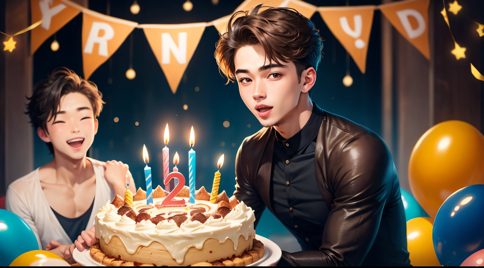 Young man birthday party