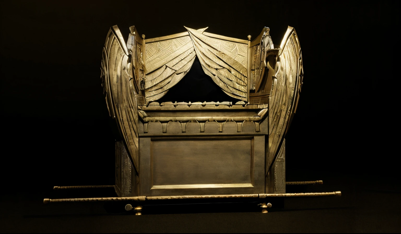 Jesus christ seated on throne, Ark of the Covenant