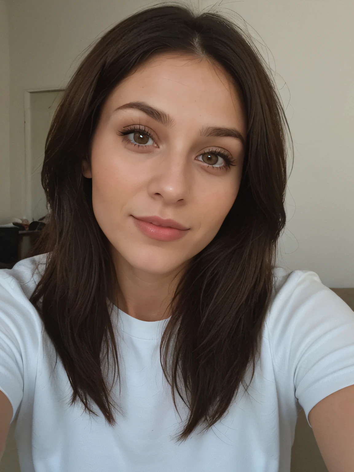 29 year old Brunette, selfie, frontal facing