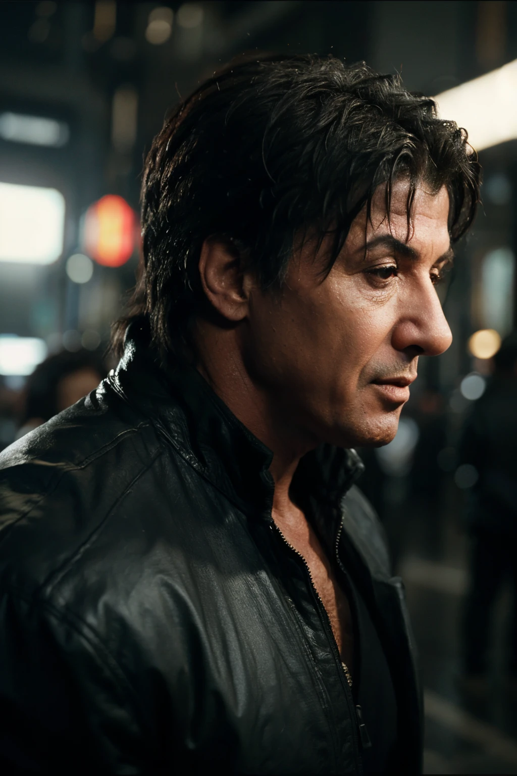 Sylvester Stallone, Bladerunner, hiquality, full length, side glance