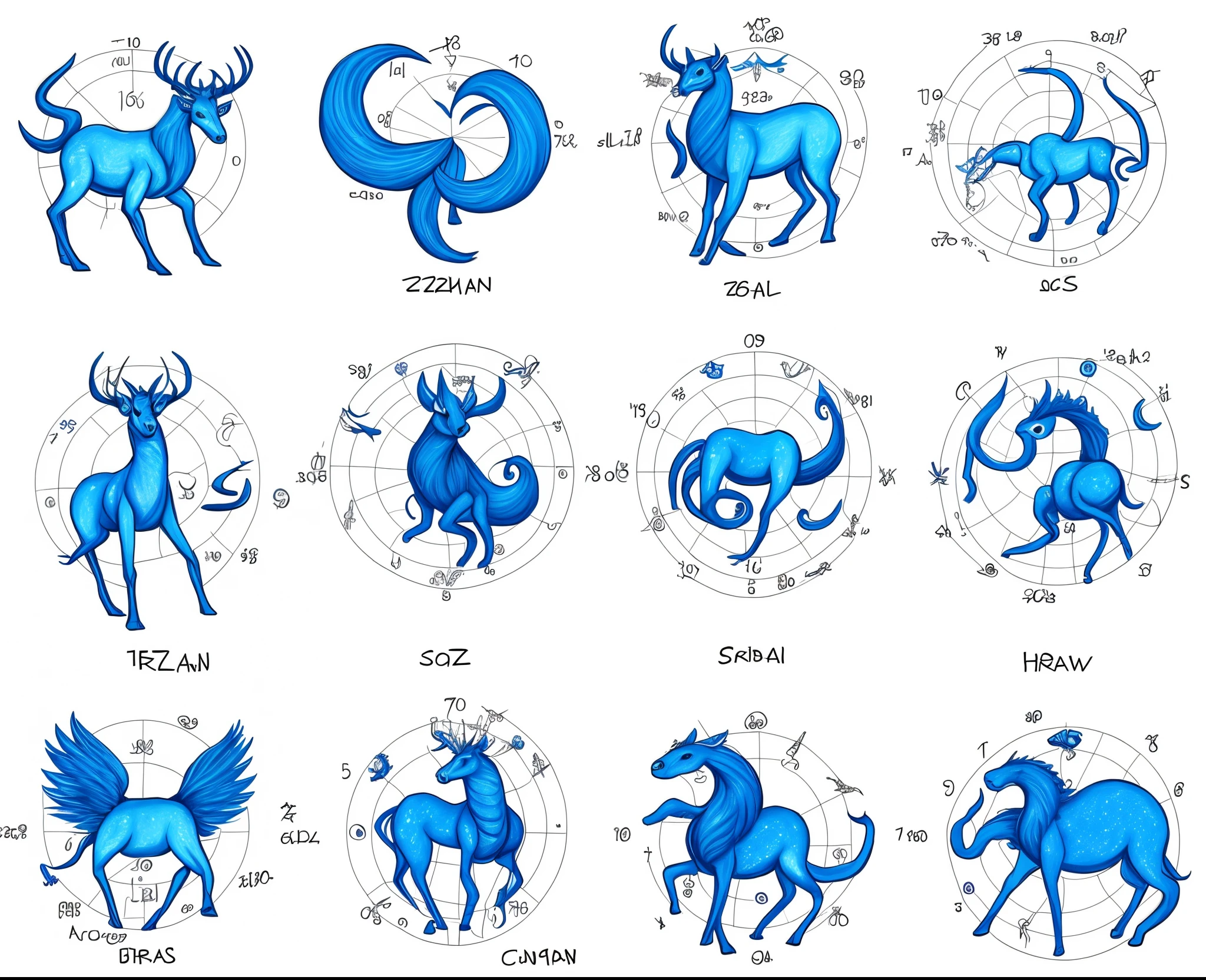 Draw the zodiac signs