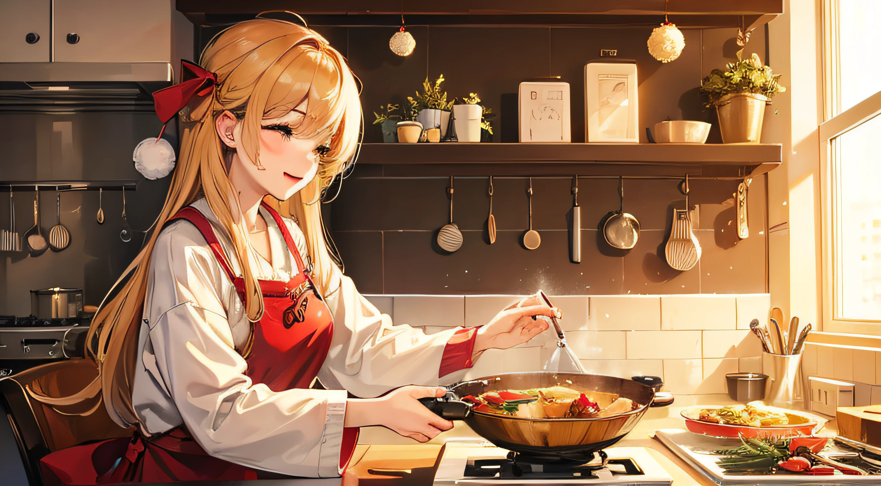 Christmas atmosphere、cooking sound、positive rhythm、Fusion with relaxation、BGM that allows you to concentrate on your work while having fun