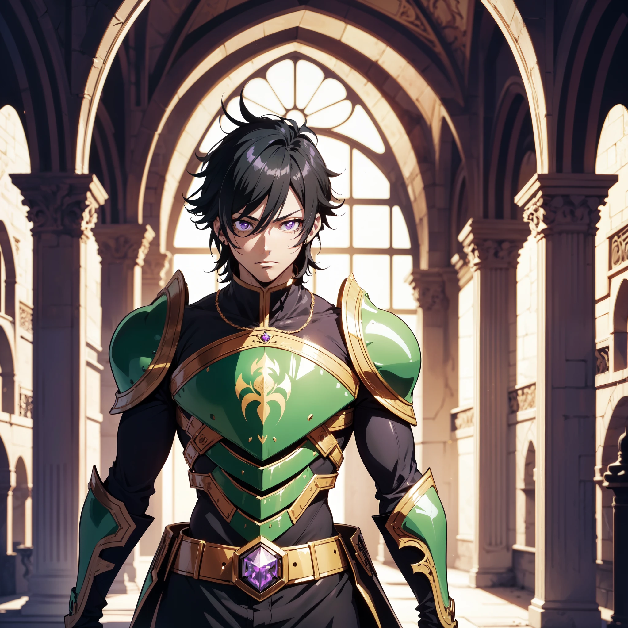 128K Ultra High Definition,
128K Ultra High Quality,
128K Ultra High Resolution,
Best Definition,
Best Quality,
Best Resolution,
Perfectly Detailed,
Perfectly Designed,
Extremely Detailed,
Extremely Designed,
Hyper Detailed,
Hyper Definition,
Hyper Quality,
Hyper Resolution,
Masterpiece,
(((Anime))),
Body Shot,
(((Boy))),
Handsome,
Muscular Body,
(((Black Mid Hair))),
(((Purple Eyes))),
(((Hyper Detailed & Perfectly Designed With Ultra High Quality Green Warlord Armor))),
(((Inside Of Medieval Royal Palace Background Scenery))),