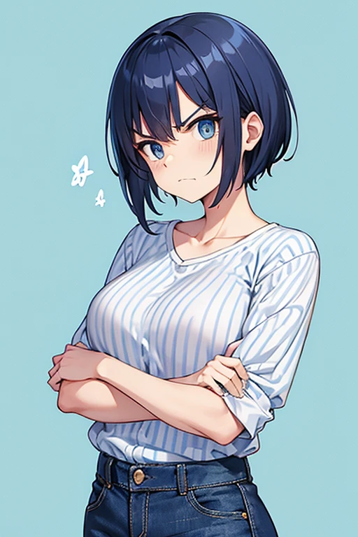 looking angry