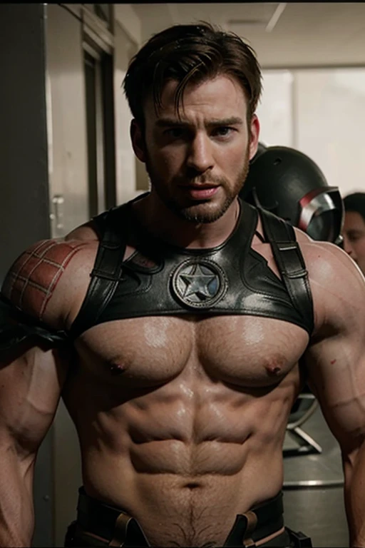 chris evans got kidnapped, muscular body, ducktaped mouth