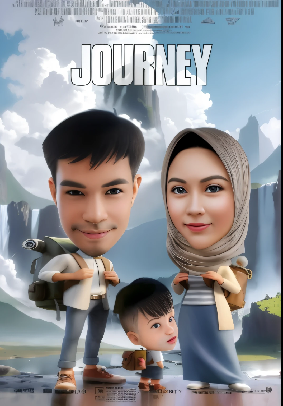 a close up of a cartoon character of a man and a woman, midjourney!, journey, inspired by JoWOnder, the journey of life, midjourney, in style of midjourney, official fanart, 3 d cartoon, realism artstyle, in cartoon style, digital art cartoon, photorealistic!!!!!!! art style, cartoon digital art, cartoon digital painting, potrait