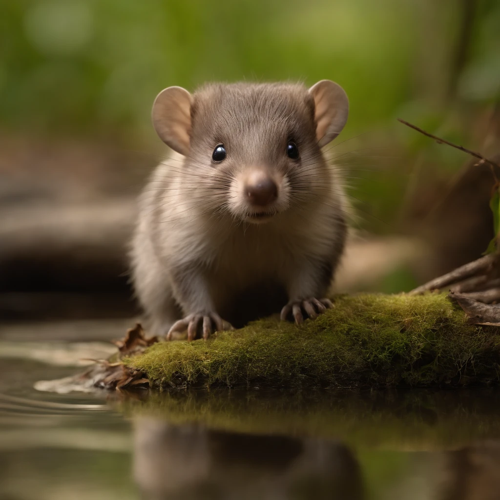 (CBZBB:1.25), ((taupe)),Zhkute, , Beautiful, Fantasy art, deviant art, ,gremlin, mole-like, bright silver and brown, long tail, large ears, covered with silver fur, holding an acorn in his paws, water, Burrow, tree roots stick out from the walls in the hole, mushrooms sticking out of the ground, Best Quality, Masterpiece, in style of dark fantasy art,真实感, Realism, tmasterpiece, Brad Jongsan walks in the jungle (Night of the Fireflies), (higly detailed: 1 1), rough face, natural skin, hiquality, NSFW, pretty eyes, (Detailed face and eyes), (s face: 1 2), tumult, Complementary, real-photo, ..PSD, Lightweight Film Photography, sharp-focus, contrast lighting, Detail Skin, high resolution 8k, Crazy detailing, Realistic, professional photo of a, 8K UHD, dslr, soft light, hiquality, film grains, Fujifilm XT3