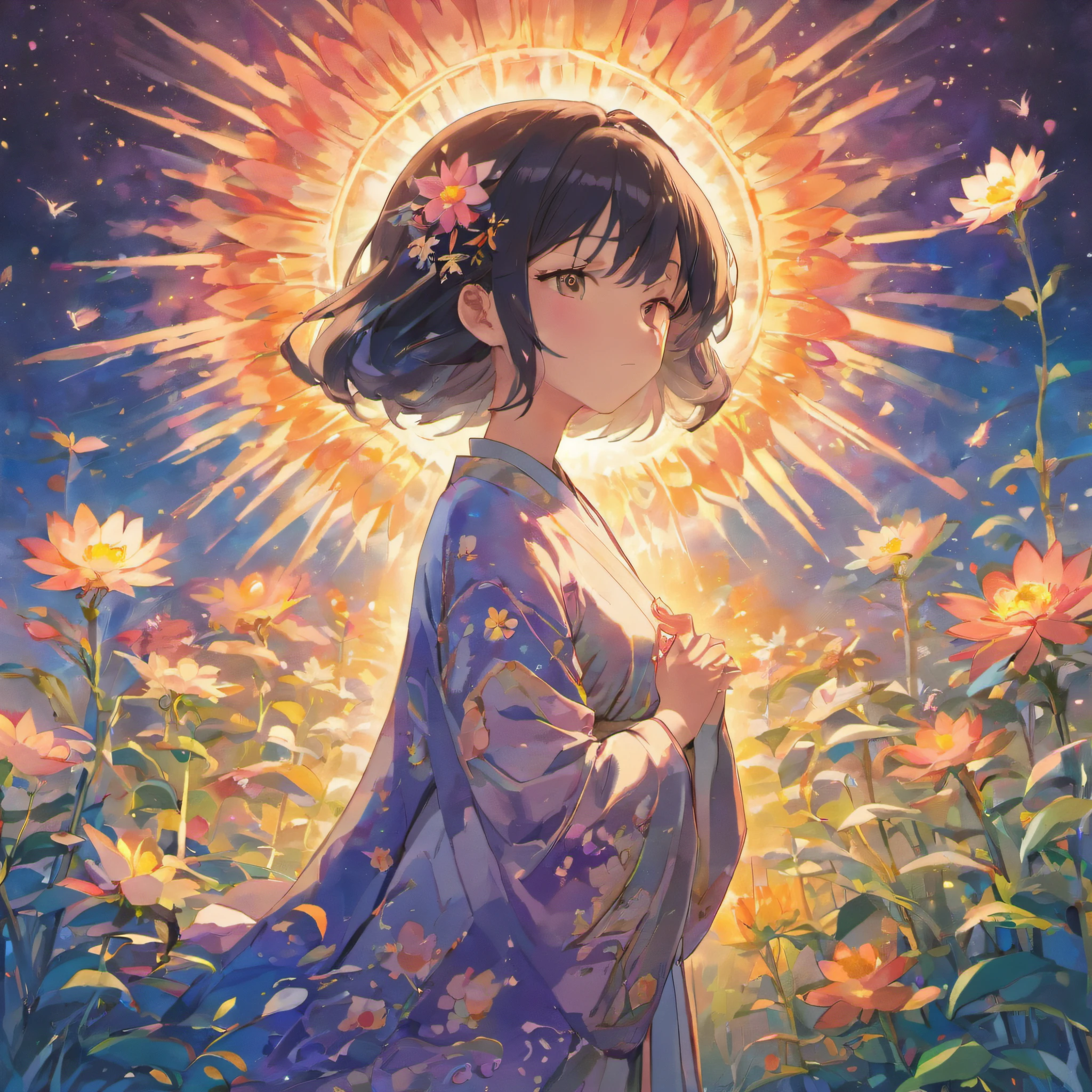 Utopian world、Utopian world、Supreme Harmony、People from all over the world々join hands and form a circle.、masutepiece、best composition、Photorealsitic、A hyper-realistic