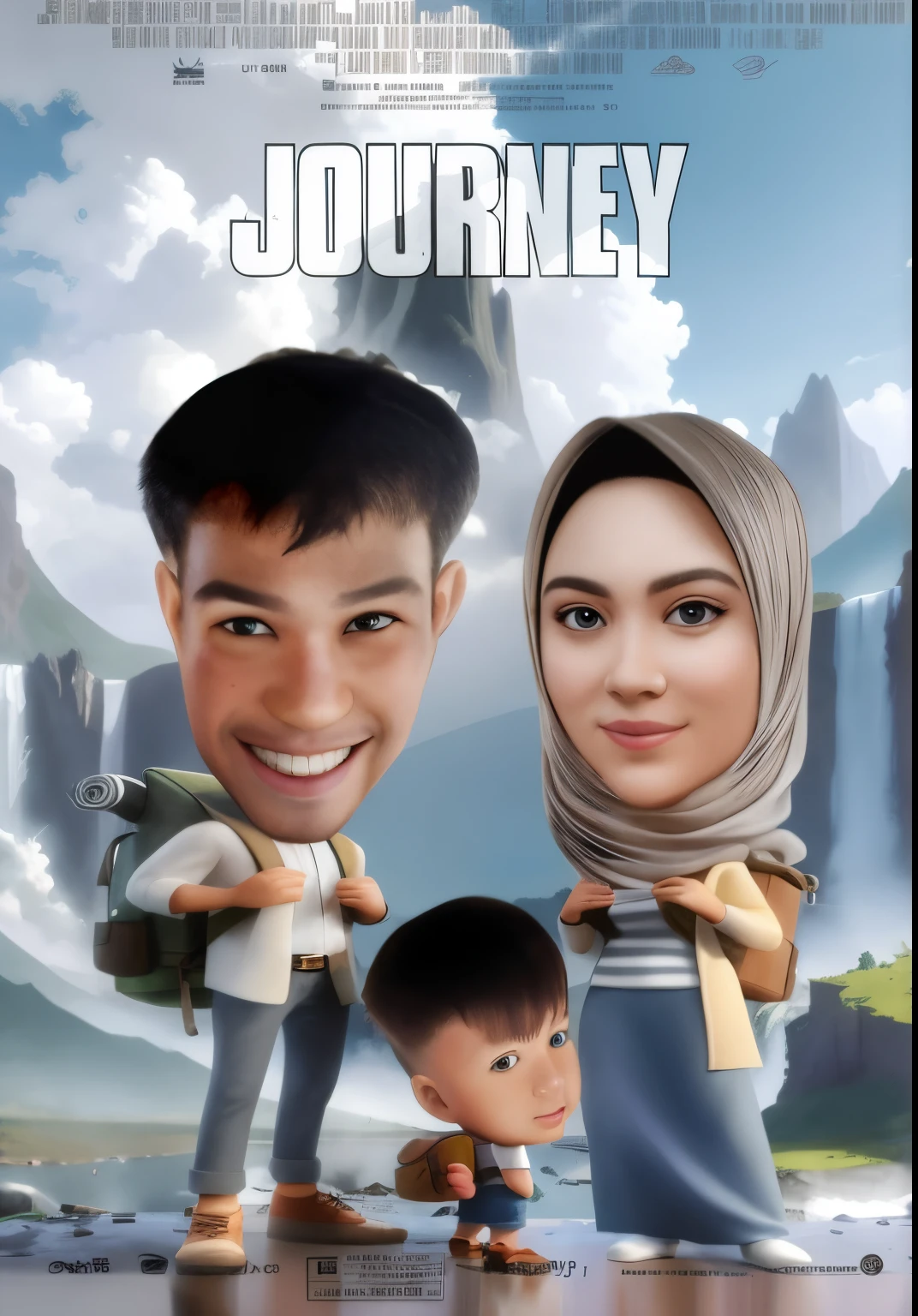 a close up of a cartoon character of a man and a woman, midjourney!, journey, inspired by JoWOnder, the journey of life, midjourney, in style of midjourney, official fanart, 3 d cartoon, realism artstyle, in cartoon style, digital art cartoon, photorealistic!!!!!!! art style, cartoon digital art, cartoon digital painting, potrait