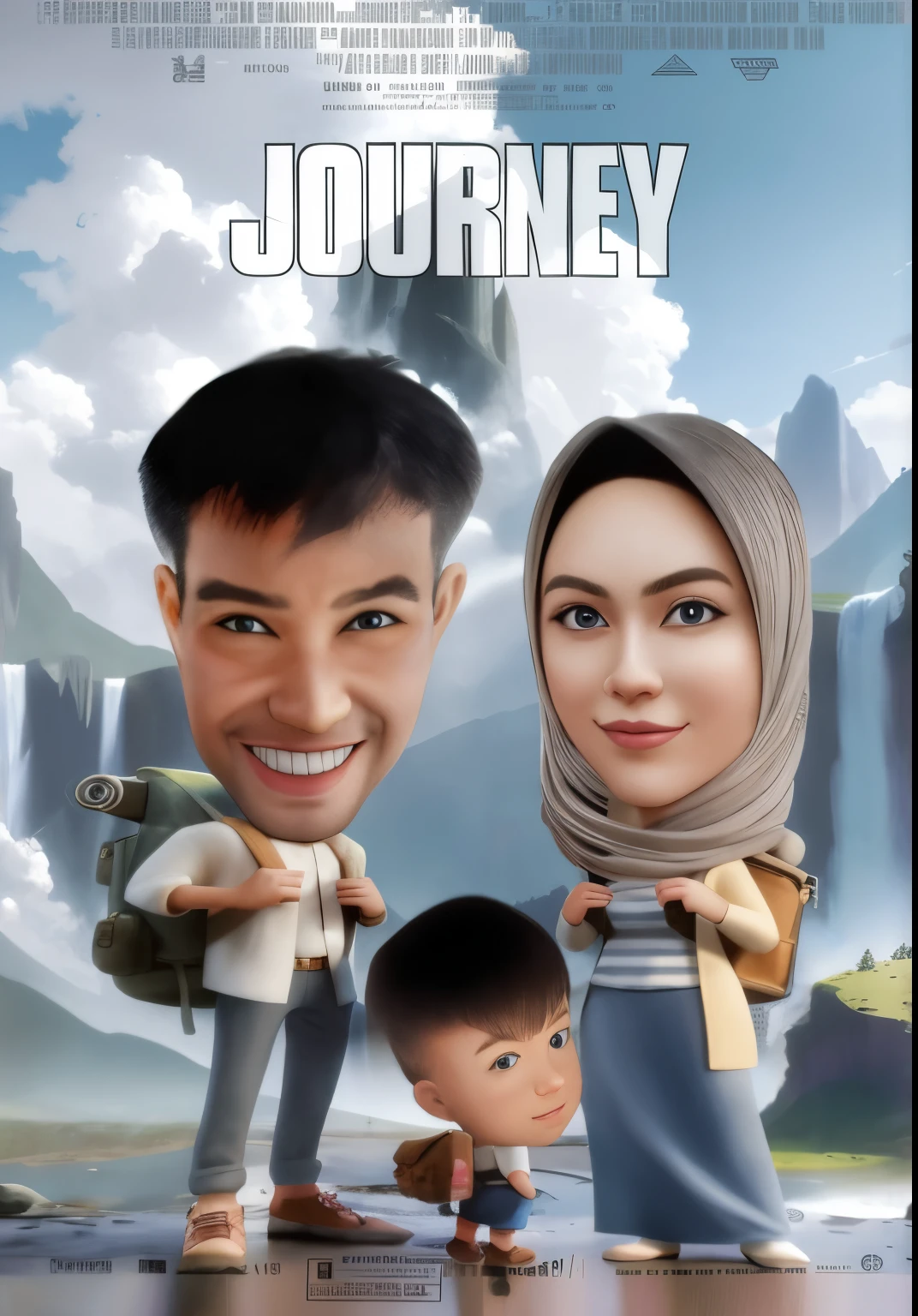 a close up of a cartoon character of a man and a woman, midjourney!, journey, inspired by JoWOnder, the journey of life, midjourney, in style of midjourney, official fanart, 3 d cartoon, realism artstyle, in cartoon style, digital art cartoon, photorealistic!!!!!!! art style, cartoon digital art, cartoon digital painting, potrait