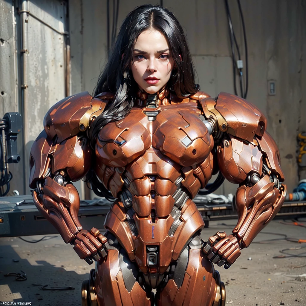 (beautiful female sex droid:1.5), (robotic mechanical physique:1.5), (1 super muscular cyborg demoness:1.5), (covered in cables and mechanical muscles:1.5), (android muscular anatomy:1.5), (perfect fingers:1.25),(8k, RAW photo, photorealistic:1.25), sci fi atmosphere, futuristic technopia, alien landscape,