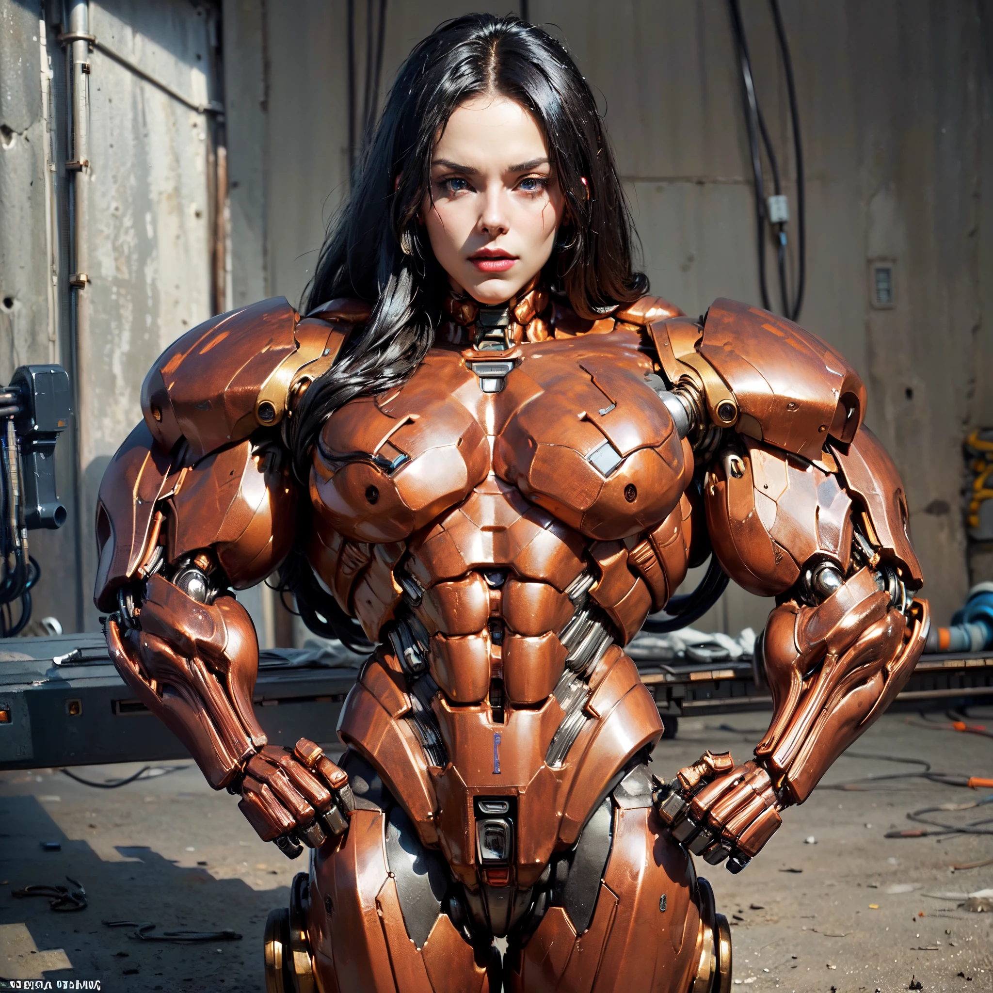 (beautiful female sex droid:1.5), (robotic mechanical physique:1.5), (1 super muscular cyborg demoness:1.5), (covered in cables and mechanical muscles:1.5), (android muscular anatomy:1.5), (perfect fingers:1.25),(8k, RAW photo, photorealistic:1.25), sci fi atmosphere, futuristic technopia, alien landscape,