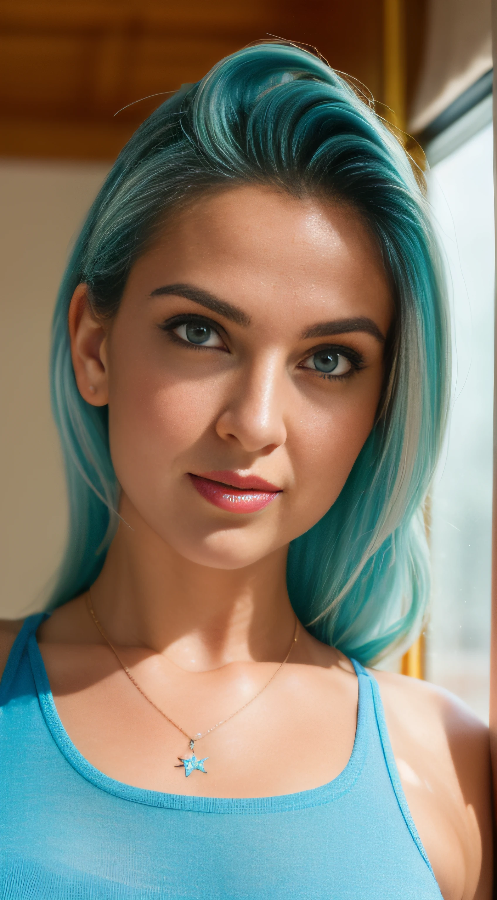 Ultra detail, high resolution, Ultra detailed, Best quality, Amazing, Top quality,Unified 8K wallpapers, Cinematic lighting, Cute girl portrait photo, looking at the camera, solo, 1girl, portrait photo, mature, happy, pastel color, blue long hair girl, light blue hair, fantasy, dreamy, snowy, beautiful big blue eyes, rosy lips, cute nose, detailed, ultra sharp, high quality, best lighting, masterpiece, perfect photograph, relaxed, Safe for work, SFW image