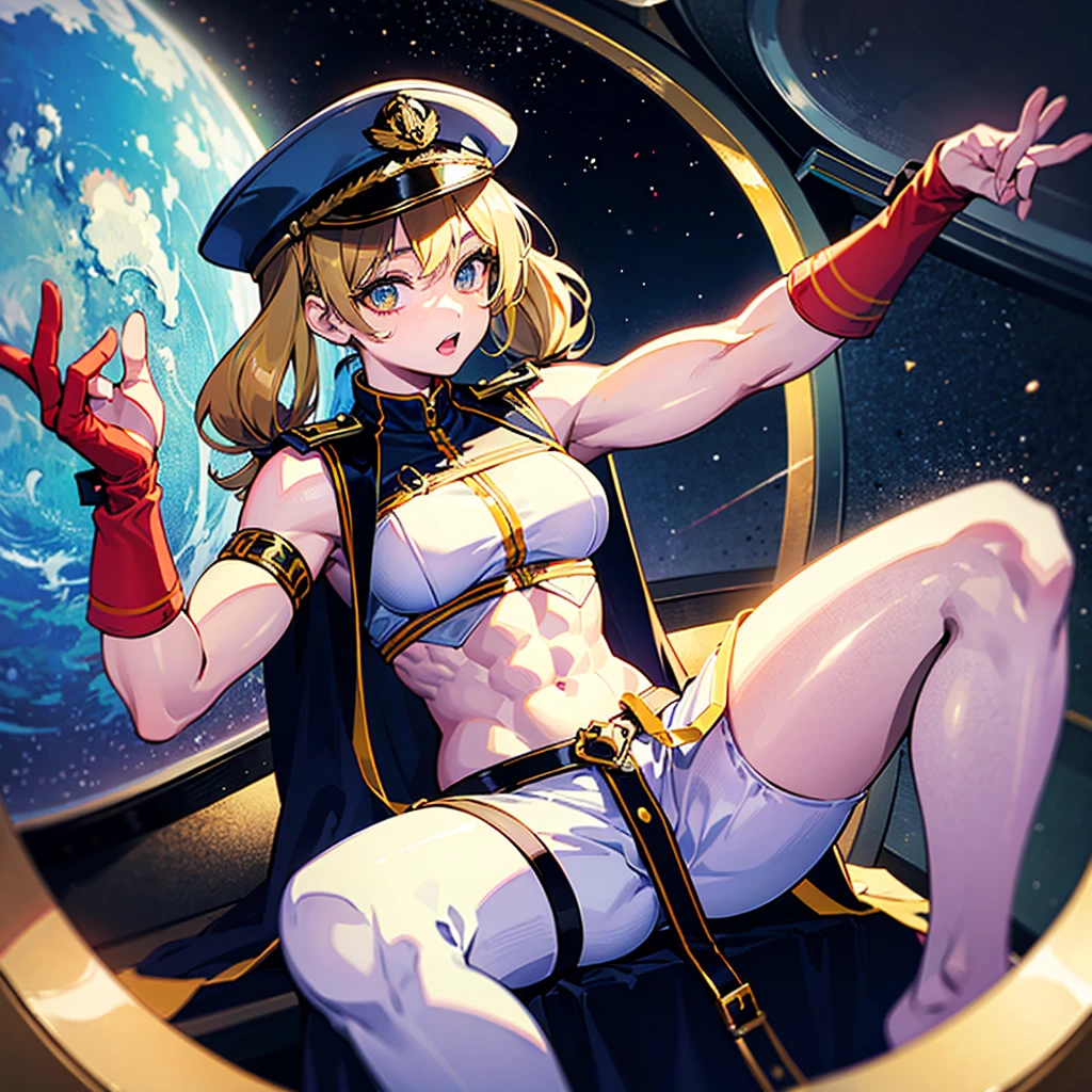 1girl, 18 year old female, Mysterious Heroine XX, Fate Grand/Order, anime style, ultra realistic, high detail, sexy pose, sexy, beautiful, exposed skin, slender, exposed breast, breast, nipples, nude, nudity, moon, stars, absurdres, high res, ultrasharp, 8K, UHD, retina, masterpiece, accurate, anatomically correct, perfect anatomy, textured skin, super detail, high details, high quality, award winning, best quality, high res, looking at viewer, detailed eyes, four fingers and one thumb per hand, perfect hands, perfect finger, two arms only, blonde hair, blue eyes, no clothes, revealing, ponytail, ahoge, beach, baseball hat with a x symbol