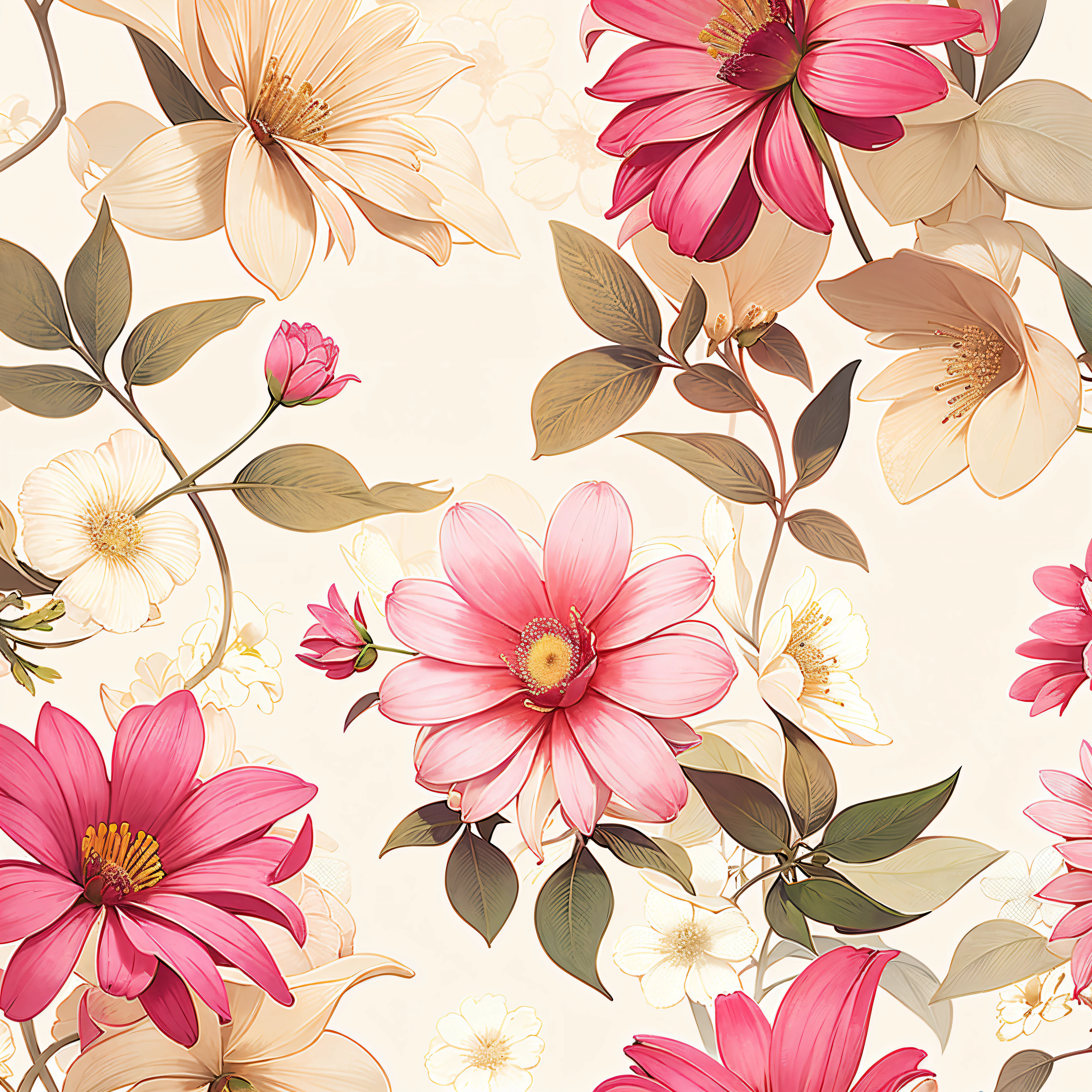 there is a large flower pattern on a white background, floral wallpaper, floral pattern, flowery wallpaper, flowers and blossoms, floral design, floral motives, wallpaper design, floral details, ornate floral, beautiful wallpaper, dark flower pattern wallpaper, trending wallpaper, detailed flowers, wallpapers, floral dream, floral!, elegant flowers, mobile wallpaper, soft flowers, flowery
