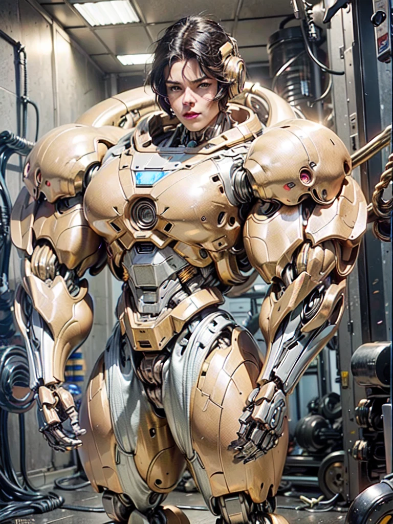 (beautiful female sex droid:1.5), (female mecha cyborg face:1.5), (covered in cables and mechanical muscles:1.5), (robotic mechanical physique:1.5), (1 super muscular cyborg demoness:1.5), (android muscular anatomy:1.5), (perfect fingers:1.25),(8k, RAW photo, photorealistic:1.25), sci fi atmosphere, futuristic technopia, alien landscape,