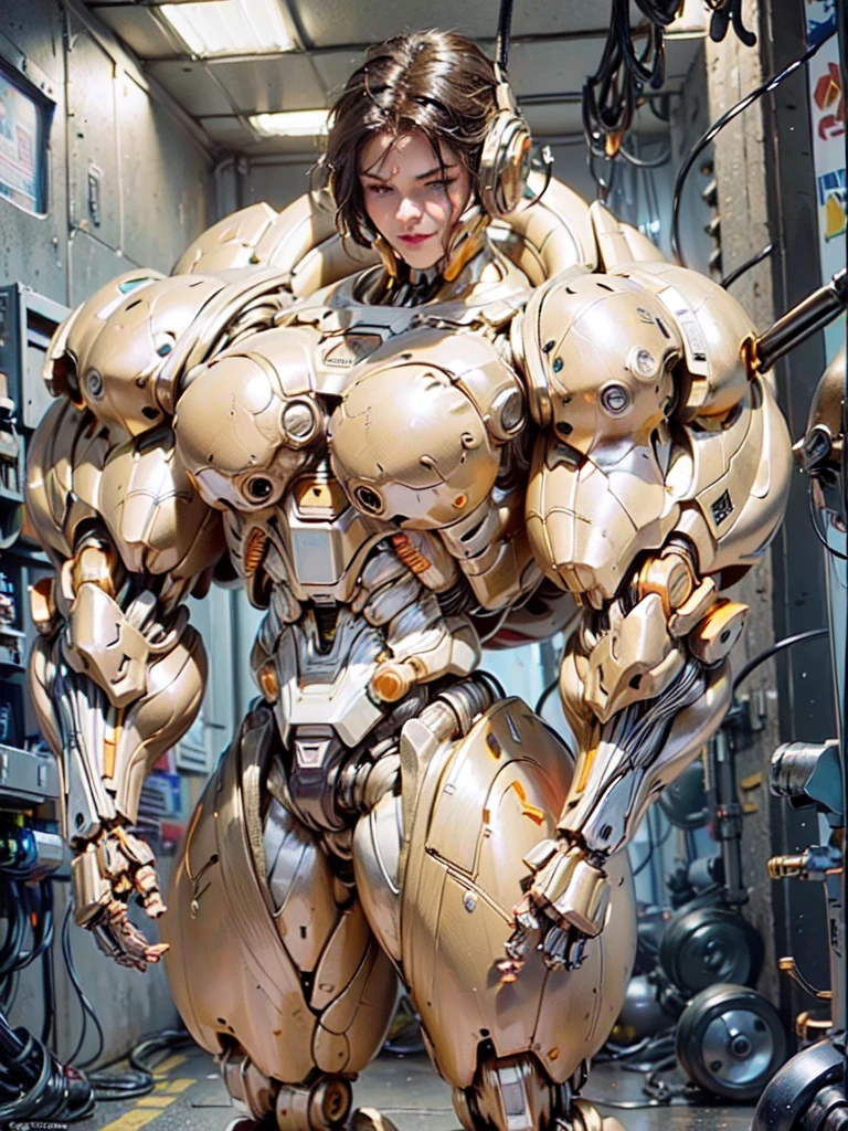 (beautiful female ??? droid:1.5), (female mecha cyborg face:1.5), (covered in cables and mechanical muscles:1.5), (robotic mechanical physique:1.5), (1 super muscular cyborg demoness:1.5), (android muscular ???????:1.5), (perfect fingers:1.25),(8k, RAW photo, photorealistic:1.25), sci fi atmosphere, futuristic technopia, alien landscape,