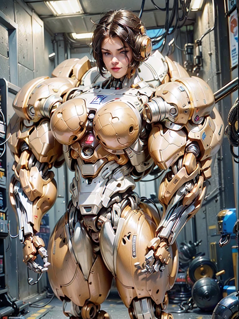(beautiful female sex droid:1.5), (female mecha cyborg face:1.5), (covered in cables and mechanical muscles:1.5), (robotic mechanical physique:1.5), (1 super muscular cyborg demoness:1.5), (android muscular anatomy:1.5), (perfect fingers:1.25),(8k, RAW photo, photorealistic:1.25), sci fi atmosphere, futuristic technopia, alien landscape,