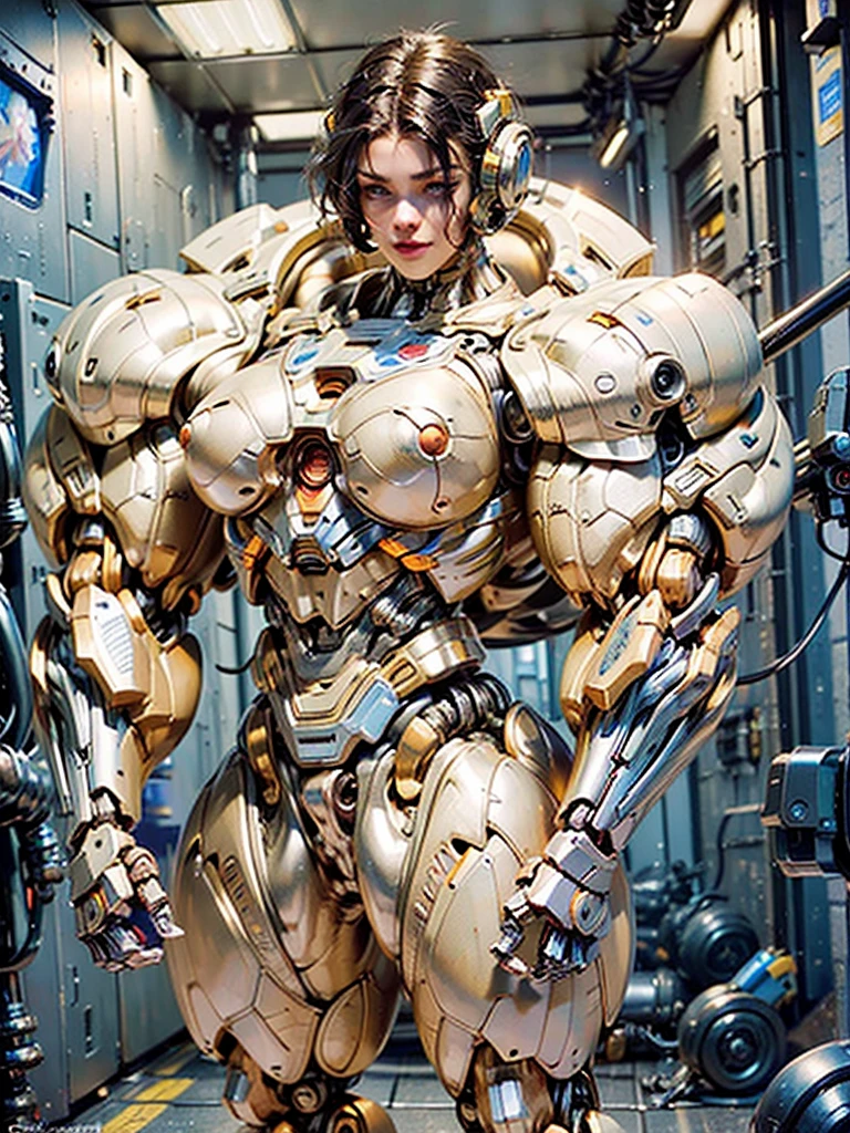 (beautiful female sex droid:1.5), (female mecha cyborg face:1.5), (covered in cables and mechanical muscles:1.5), (robotic mechanical physique:1.5), (1 super muscular cyborg demoness:1.5), (android muscular anatomy:1.5), (perfect fingers:1.25),(8k, RAW photo, photorealistic:1.25), sci fi atmosphere, futuristic technopia, alien landscape,