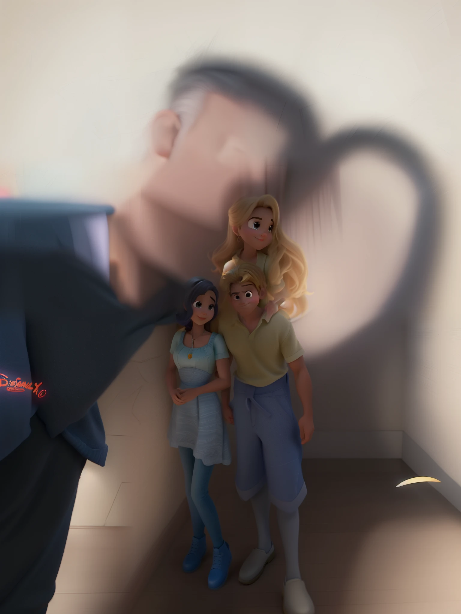 casal homem e mulher no estilo Disney Pixar, alta qualidade, melhor qualidade