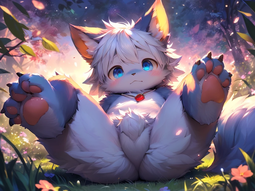 Alone,(bellway:0.8),(shota,Gamine,cub,young，catss，Yellow fur，adorable expression，toddlers，Blue pupil，A yellow-haired one，A lock of white hair，A boy with）correct hand，Correct foot shape，lying on the grass ground，spread their legs，Put one paw between your legs，raised his hand，nakeness，cropped legs，Round Chin，small ruby necklace，There are patterns on the body，Expose yours 
(电影灯光), ((detailedbackground)), ((looking to the front)), (((three fourths view))), (((Flustered))),(Heavy breathing)，（happy mouth），(lust),(Half shadow),Pink paw pads,paws with claws,(flabbiness:0.5),(unretracted_wrap:0.5),(Small animals_:0.5),(_clew:0.5)
Super detailed breakdown,(NSFW:1.2),Colored digital line art,realistically,(flatcolors:1.2),thick outline,(limited palette:1.1),GameCG,(3D:1.2),(realistically:1.2),(tmasterpiece,Best quality,Great,Highly detailed CG Unity 8k wallpaper,Super beautiful illustrations:1.2),The content is very detailed,Volumetriclighting,The best shadow,(depth of fields,Light particles,电影灯光:1.1),Wind lift,speed-line,offcial art.
intermittently
(by lindong:1.25),(Through the point:1.25),(by Mamado:1.1),(author：Xia Dongni:1.1),(by Telson:1.1),(tarantino violinist:1.1),(by kilfer:1),(by oxfort2199:1),(by syuro:1.2),(by s1m:1.2).
Break with vibrant colors,countershading,hight contrast,photography \(a work of art\),(actual:1.2),(empty,Ridiculous resources:1.2),Detailed pubic hair,Detailed pubic hair face,詳細な目,(Realistic fur,Delicate fur:1.25),detailedbackground,amazing background.