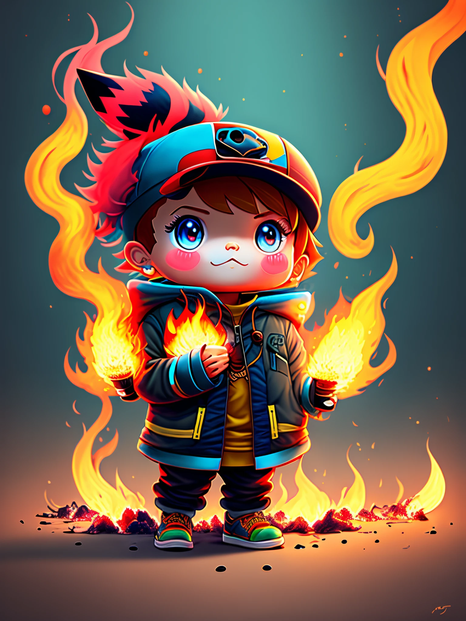 Pokemon fire electric ??? artist