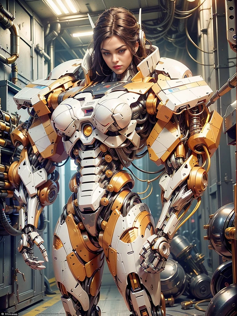 (beautiful female sex droid:1.5), (female mecha cyborg face:1.5), (covered in cables and mechanical muscles:1.5), (robotic mechanical physique:1.5), (1 super muscular cyborg demoness:1.5), (android muscular anatomy:1.5), (perfect fingers:1.25),(8k, RAW photo, photorealistic:1.25), sci fi atmosphere, futuristic technopia, alien landscape,
