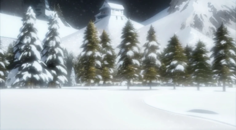 snow tree in snow,snowflakes falling, anime scene, 4 0 9 6, beautiful anime scenes, Anime screenshots, Snowy environment, atmospheric anime, Anime beautiful peaceful scene, animation still frame, anime backgrounds, (yuki), anime movie screenshot, Screenshots from the 2012 animation, Only snow my background, Snowy background
