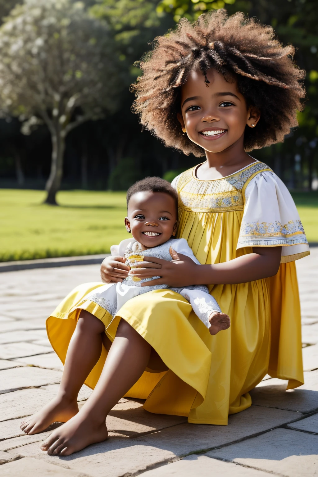 (64 mil, Foto RAW, melhor qualidade, obra-prima: 1.2), ultra-detalhado, arte formal, renderizado: 1.37, foto na parte superior do corpo, (UM HOMEM AFRO DESCENDENTE FELIZ SEGURANDO UM (HAPPY BABY IN YOUR LAP) ((EM UM PARQUE BONITO),Beleza, ,sorrindo e ele sorri, pose IN FOOT and,Cheio de flor cor-s flor borboletas )and birds),detalhes,Rosas,flor),detalhes
