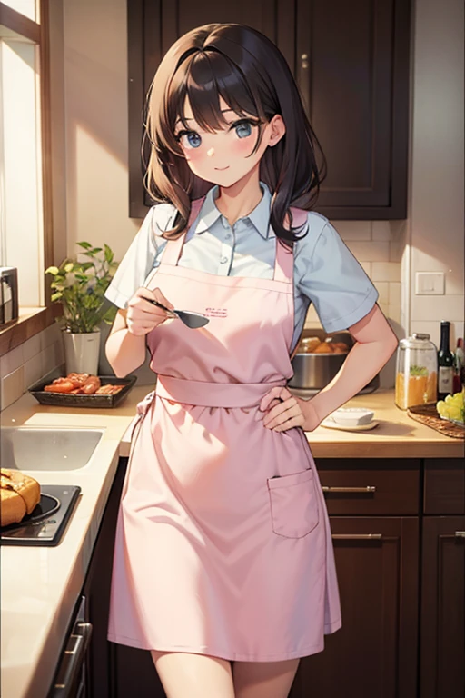 Pretty Woman、Preparing breakfast with an apron on