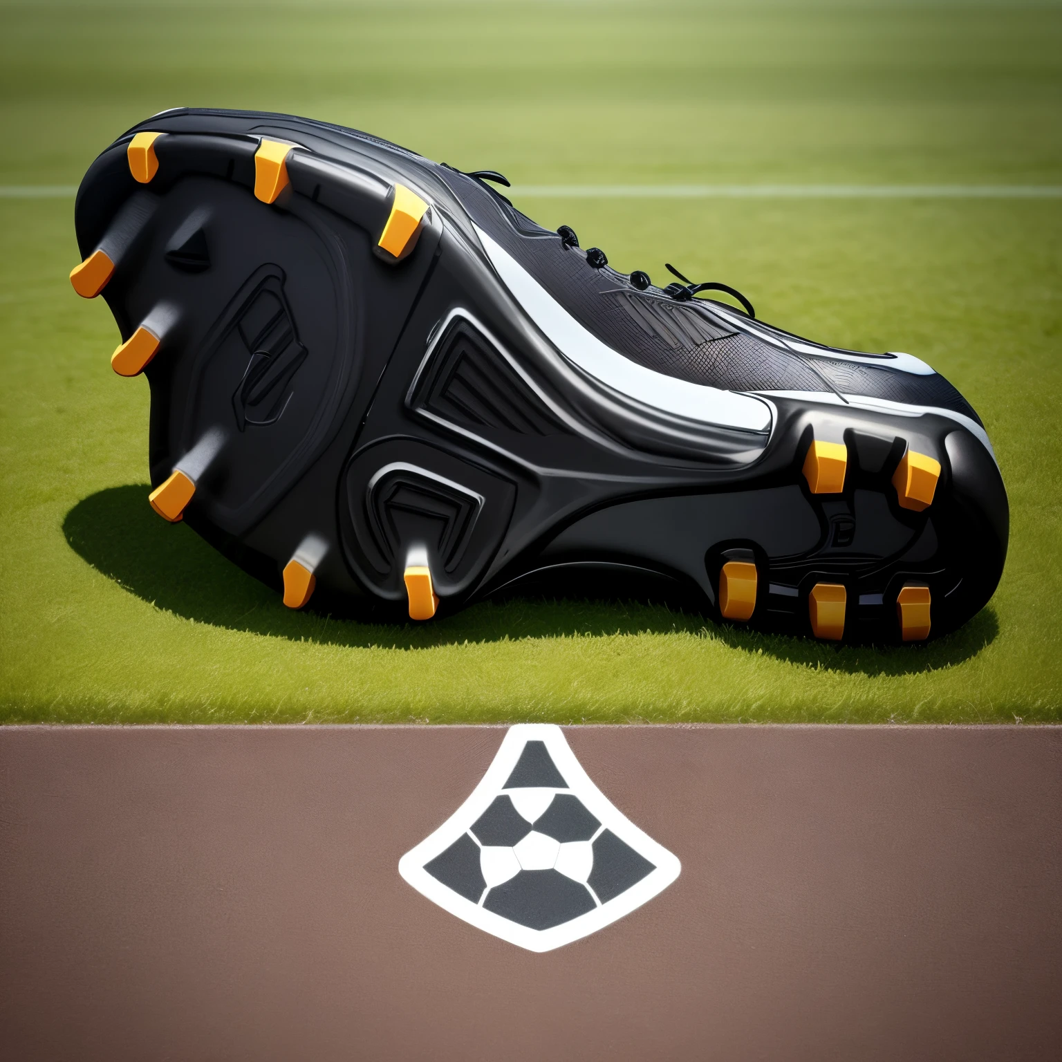 Create a rubber mold that you can put on the bottom of cleats so it can protect them and show the mold by itself, and then show the other one on the cleat. For instance use soccer cleats in a socce field