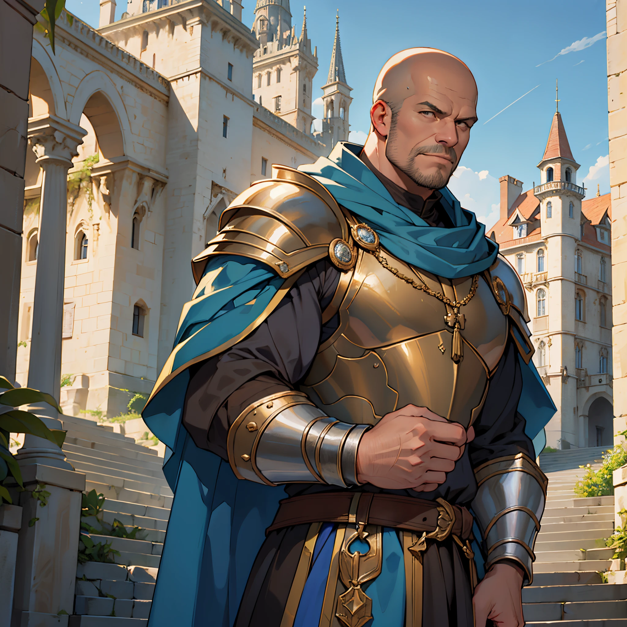 A handsome warrior walking in a medieval bustling city showing his penis, muito lascivo, imponente, corpo inteiro, 50 years old, blond short hair , thick blond beard, peitorais largos, peitorais enornes, hair chest, pose imponente, He's mad, angry face, He's mad com o espectador, he is in a medieval city, rua escura, noite, muitas pessoas, he is arguing, wearing a very cleavage orange wet robe, no pants, pantless, showing his big penis, erect penis, testicules, bara, pixiv, Obra-prima maravilhosa altamente detalhada, beautiful cinematic light deep focus, elegante, Pintura digital, sementes, sharp focus, darker ratio, dramatic lighting, 8k