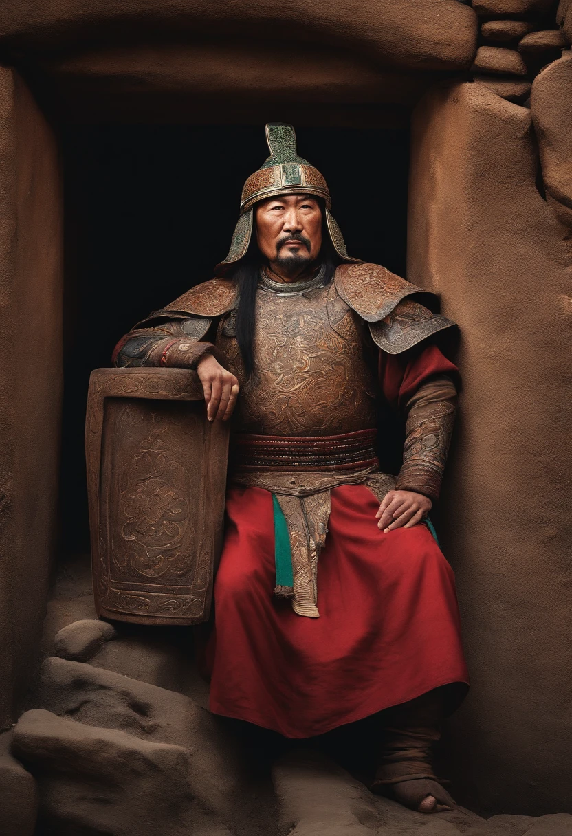 Genghis Khan,ancient warrior,Dilapidated walls