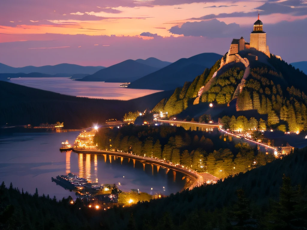 Utopian world，acadia，tmasterpiece，lamplight