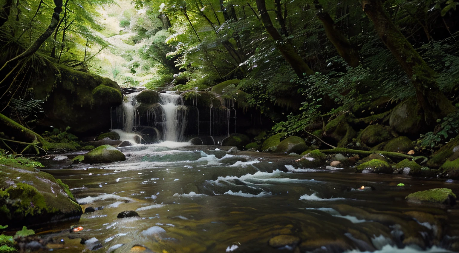 a stream running through a lush green forest, gentle sparkling forest stream, water stream, small water stream, small stream, water flowing, streams and rocks, flowing clear water creek bed, river stream, stream of water, babbling brook, vibrant water river, river with stunning water, pools and streams, stream of love and happiness, stream, flowing water, beautiful flowing feeling