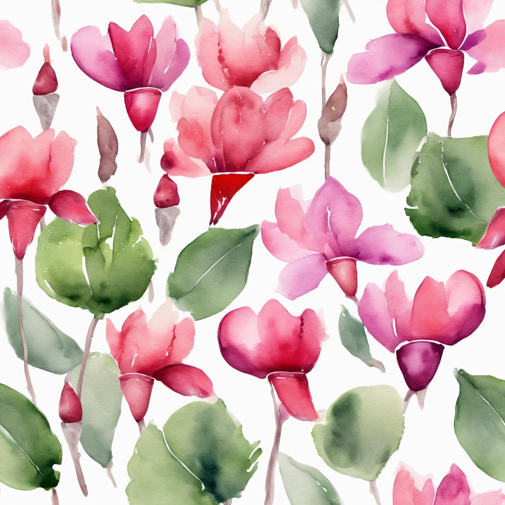 Christmas , cute cyclamen, background christmas , Minimalistic design