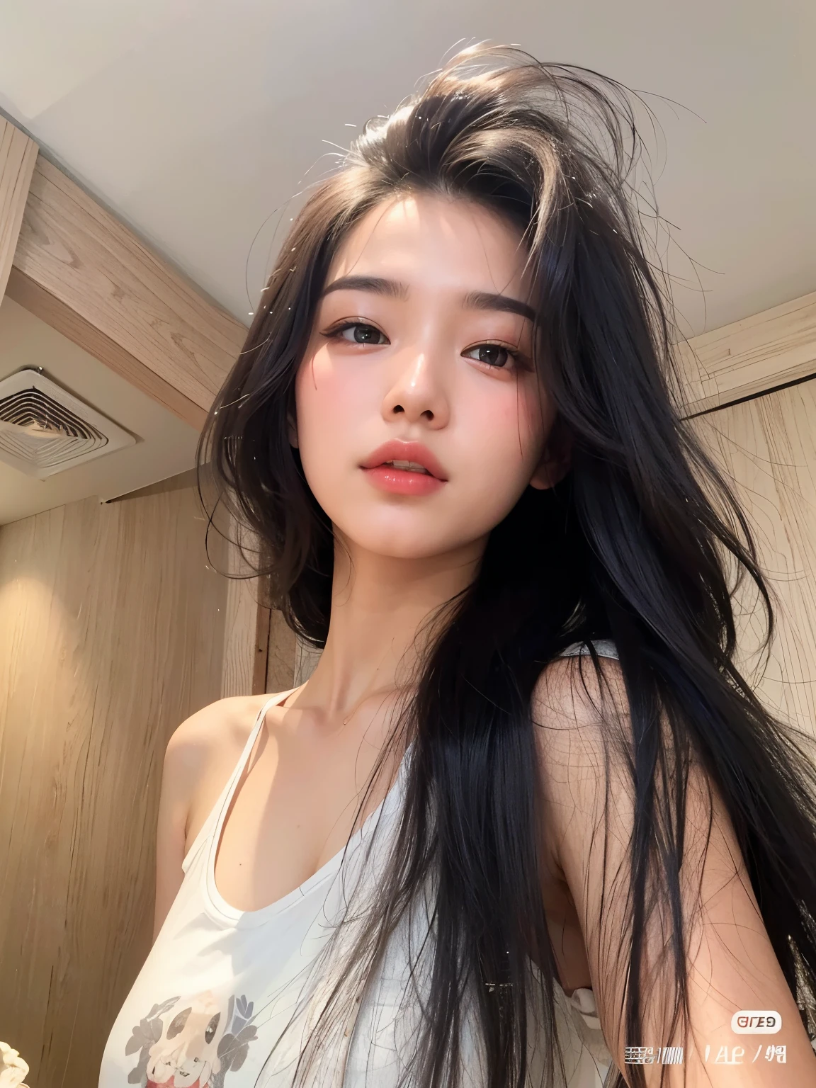 um close up de uma mulher com longos cabelos pretos em um banheiro, linda mulher coreana jovem, gorgeous chinese model, Mulher sul-coreana bonita, mulher coreana jovem bonita, Gongbi, Xintong Chen, Wenfei Ye, young cute wan asian face, Asian girl with long hair, menina coreana, Beautiful Asian girl, 18 anos, Xision Wu