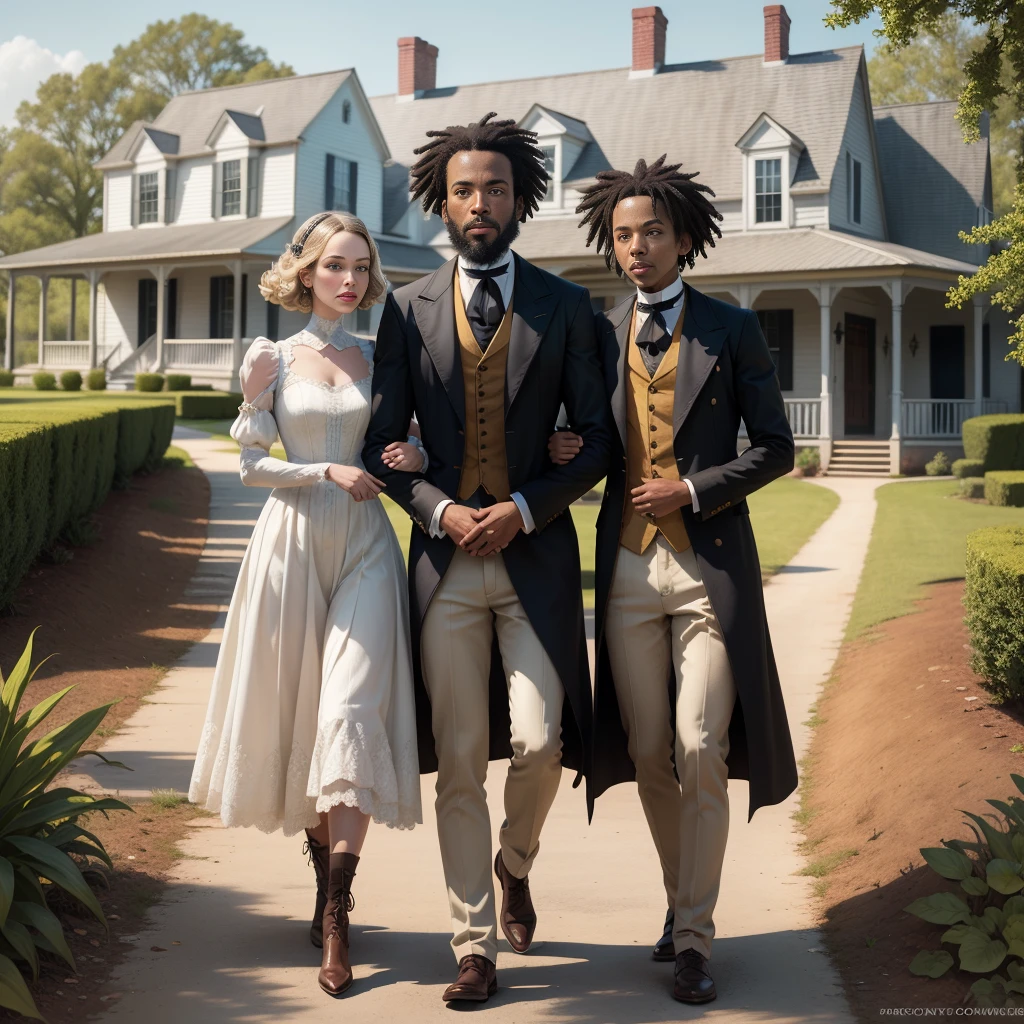3. Illustrate Peter, John, and Bridget Lyons owning a Louisiana plantation with a black slave in March 1863 generated animal