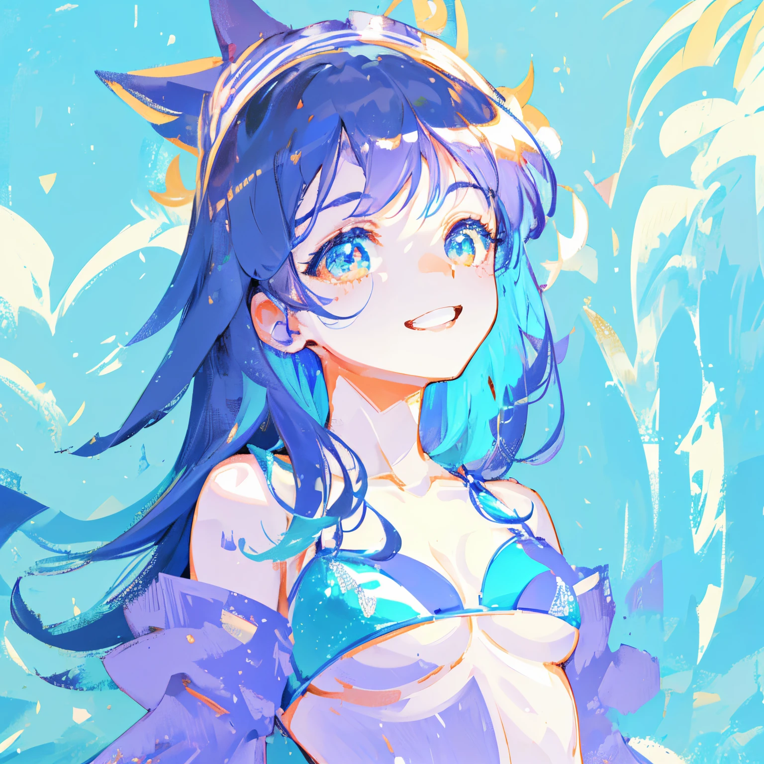 (best quality,ultra-detailed,photorealistic:1.37),bikini girl,wet and shiny skin,beautiful detailed eyes,beautiful detailed lips,long wavy hair,fit and toned body,seductive pose,sunny beach with clear blue water,soft sand,refreshing ocean breeze,vibrant colors,sun-kissed skin,dynamic lighting,playful smile,summer vibes,exotic location,paradise setting,holiday atmosphere,natural beauty,alluring charm,lively and energetic,feeling of freedom,intense feeling of joy,endless fun and excitement.